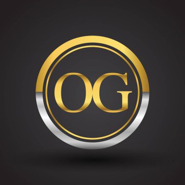 og vektör çizim gümüş ve altın harfler