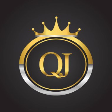 Altın harfler qj vektör çizim