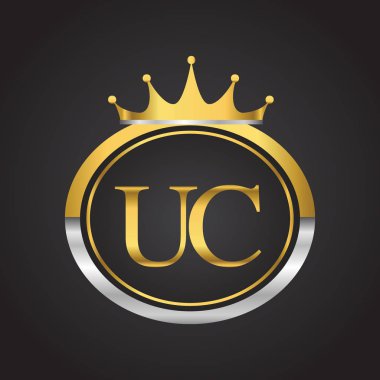 Gümüş ve altın harfler uc vektör çizim