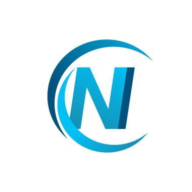 Mavi vektör çizim ni mektuplar