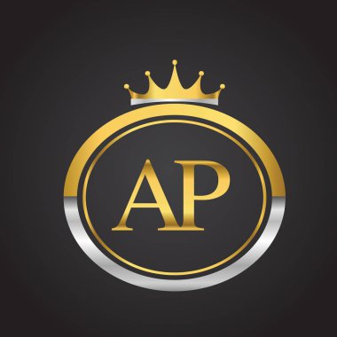 ap vektör çizim altın harfler