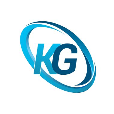 vektör çizim mavi mektuplardan kg