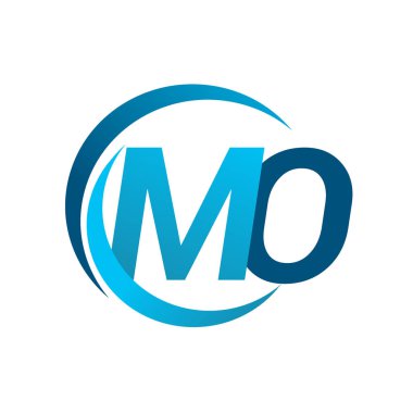 mavi mektuplardan mo vektör çizim