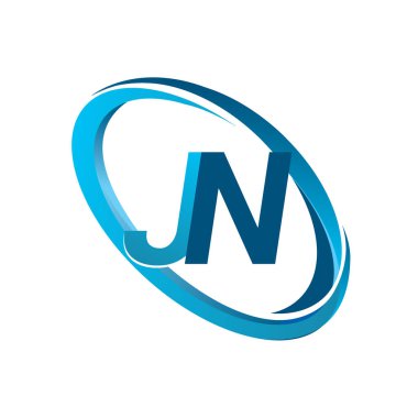 mavi mektuplardan jn vektör çizim