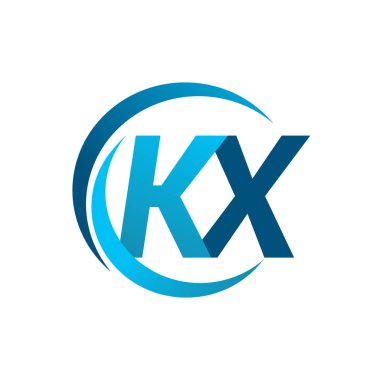 mavi mektuplardan kx vektör çizim