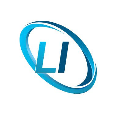 mavi mektuplardan li vektör çizim