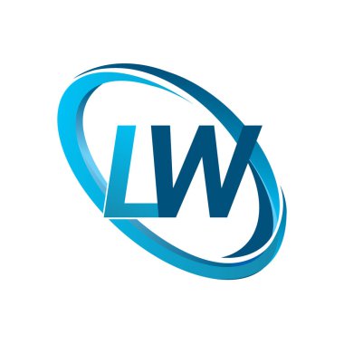 Mavi vektör çizim lw mektuplar