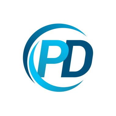 Mavi vektör çizim pd mektuplar