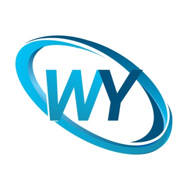 mavi mektuplardan wy vektör çizim