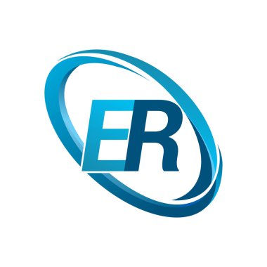 vektör illüstrasyon mavi harf er