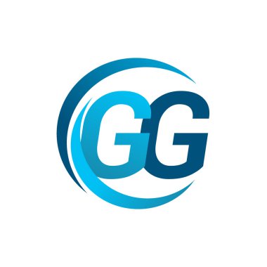 mavi mektuplardan gg vektör çizim