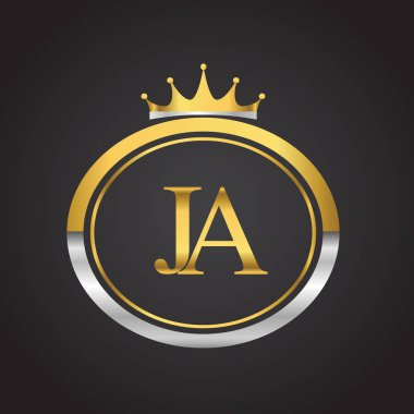 vektör çizim altın harf ja