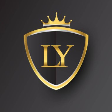 Altın harfler ly vektör çizim