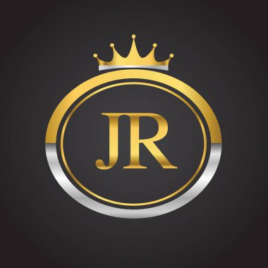 jr vektör çizim altın harfler