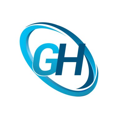 Mavi vektör çizim gh mektuplar