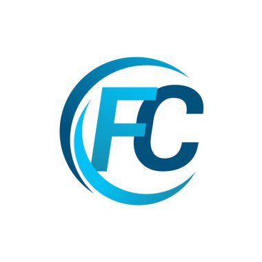 mavi mektuplardan fc vektör çizim