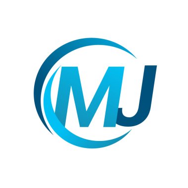 mavi mektuplardan mj vektör çizim