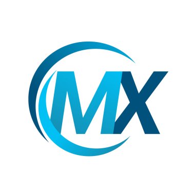 mavi mektuplardan mx vektör çizim