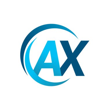 mavi mektuplardan ax vektör çizim