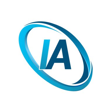 Mavi vektör çizim IA mektuplar