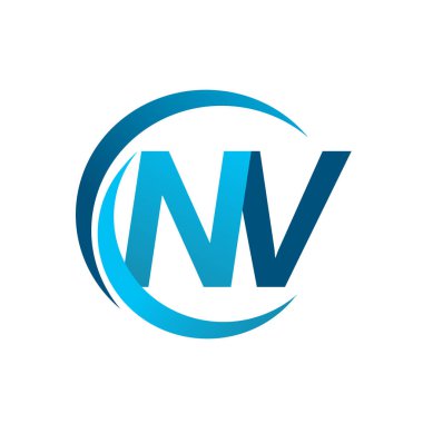 Mavi vektör çizim nv mektuplar