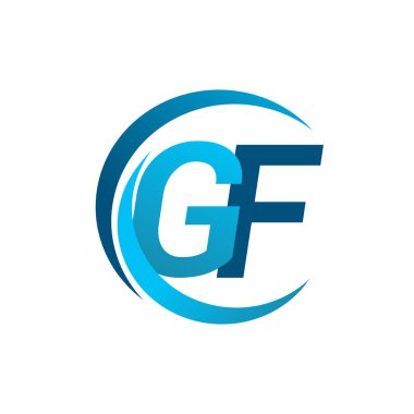 mavi mektup gf vektör çizim