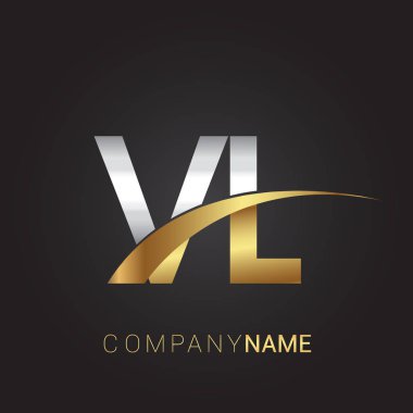 Gümüş ve altın harfler illüstrasyon vektör vl