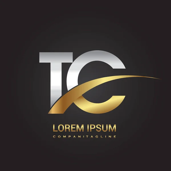 Gümüş ve altın harfler illüstrasyon vektör tc