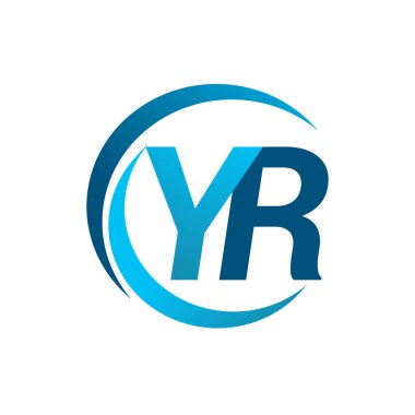 mavi mektuplardan yr vektör çizim