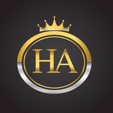 Altın harfler illüstrasyon vektör ha