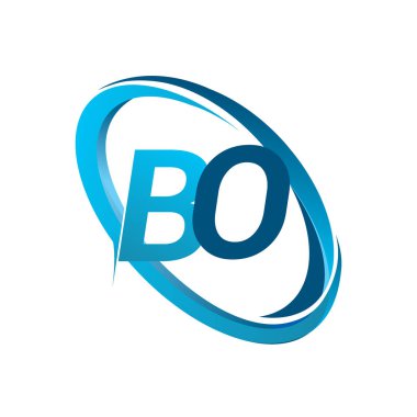 Mavi vektör çizim bo mektuplar