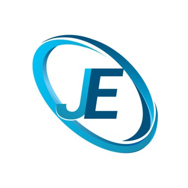 vektör çizim mavi harf je