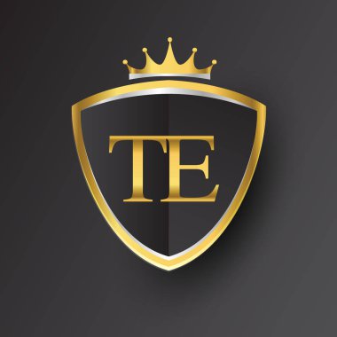 Altın vektör çizim te harfler