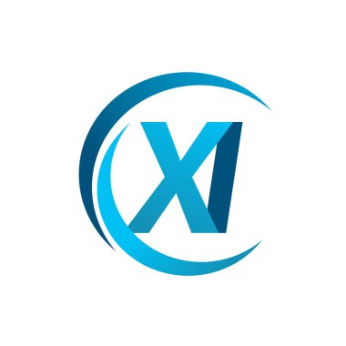 mavi mektuplardan XI vektör çizim