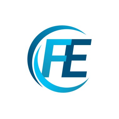 Mavi vektör çizim fe mektuplar