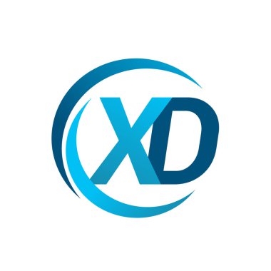 Mavi vektör çizim xd mektuplar