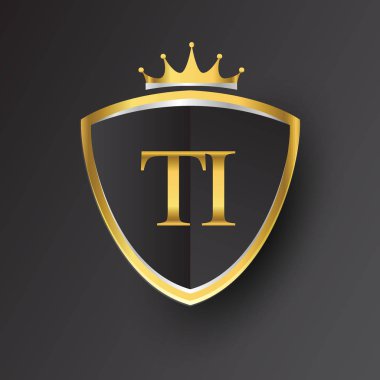 Altın harfler ti vektör çizim