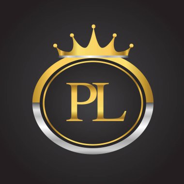 vektör çizim altın pl mektuplar