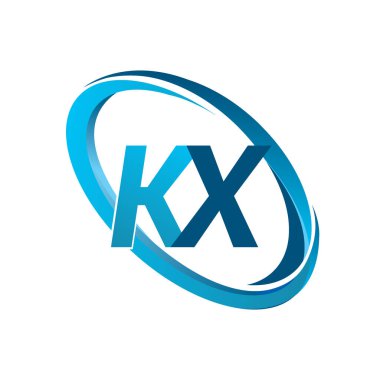 mavi mektuplardan kx vektör çizim