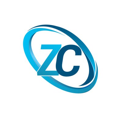 Mavi vektör çizim zc mektuplar