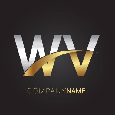 Gümüş ve altın harfler illüstrasyon vektör wv