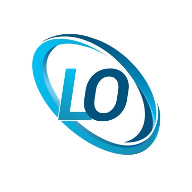 vektör çizimi mavi mektuplardan lo