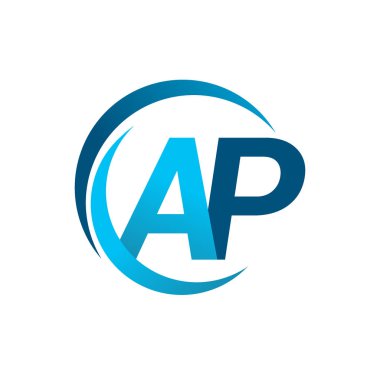 Mavi vektör çizim ap mektuplar