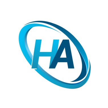 vektör illüstrasyon mavi harf ha