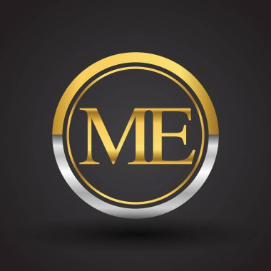 Gümüş ve altın vektör çizimi bana mektupları