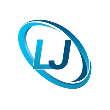 vektör çizim mavi harf lj