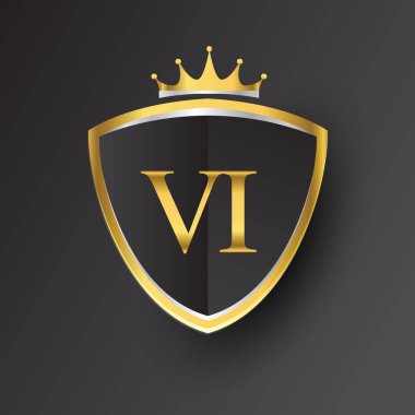 Altın vektör çizim VI mektuplar