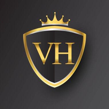 Altın harfler vh vektör çizim