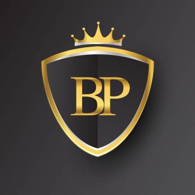 Altın harfler bp vektör çizim