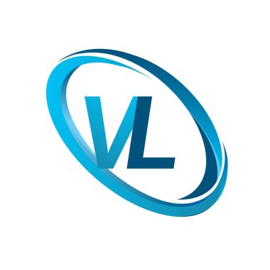 Mavi vektör çizim vl mektuplar